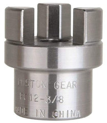 Boston Gear - 3/8" Max Bore Diam, FC12 Coupling Size, Flexible Half Coupling - 1-1/4" OD, 2.32" OAL, Steel - Eagle Tool & Supply