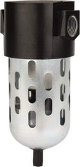 Wilkerson - 1/2" Port, 3.3" Wide, FRL Filter with Polycarbonate Bowl & Manual Drain - 150 Max psi, 125°F Max, 3.2 oz Bowl Capacity - Eagle Tool & Supply