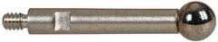 TESA Brown & Sharpe - 3mm Ball Diam, Carbide, Ball Test Indicator Contact Point - 1/2" Contact Point Length, Use with Brown & Sharpe TESATAST Dial Test Indicators - Eagle Tool & Supply