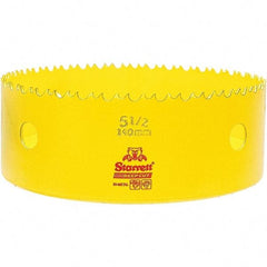 Starrett - 5-1/2" Diam, 2" Cutting Depth, Hole Saw - High Speed Steel Saw, Toothed Edge - Eagle Tool & Supply