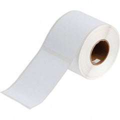 Brady - 4.33" Wide x 2-61/64" Long, White Vinyl Inkjet Label - For BradyJet J2000 - Eagle Tool & Supply