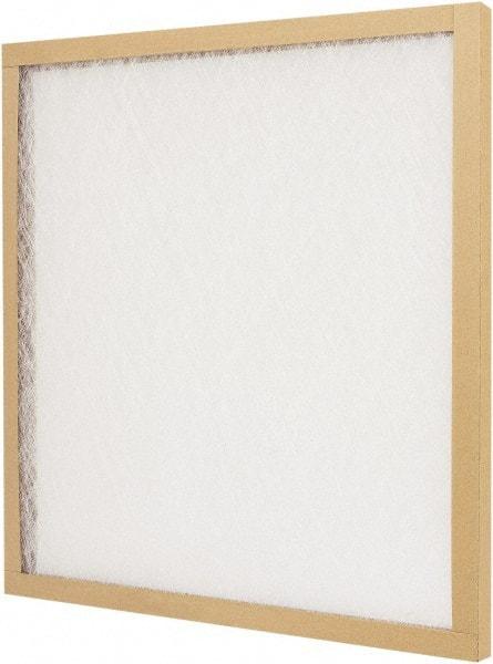 Value Collection - 20" Noml Height x 20" Noml Width x 1" Noml Depth, <20% Capture Efficiency, Panel Air Filter - MERV 4, Fiberglass, Integrated Chipboard Frame, 300 Max FPM, 833 CFM, For Any Unit - Eagle Tool & Supply
