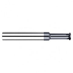 0.0980″ Cutter Diameter × 0.5000″ (1/2″) Reach Carbide Single Form #6 Thread Milling Cutter for Hardened Steels, 4 Flutes, AlTiN Nano Coated - Eagle Tool & Supply