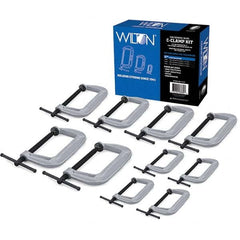 Wilton - C-Clamp & Cantilever Clamp Sets Clamp Type: Standard C-Clamp Type: Adjustable Clamp Set - Eagle Tool & Supply