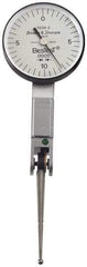 TESA Brown & Sharpe - 0.02 Inch Range, 0.0005 Inch Dial Graduation, Horizontal Dial Test Indicator - 1-1/2 Inch White Dial, 0-10-0 Dial Reading, Accurate to 0.0005 Inch - Eagle Tool & Supply