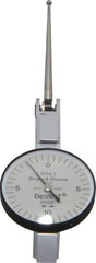 TESA Brown & Sharpe - 0.02 Inch Range, 0.0005 Inch Dial Graduation, Horizontal Dial Test Indicator - 1 Inch White Dial, 0-10-0 Dial Reading, Accurate to 0.0005 Inch - Eagle Tool & Supply