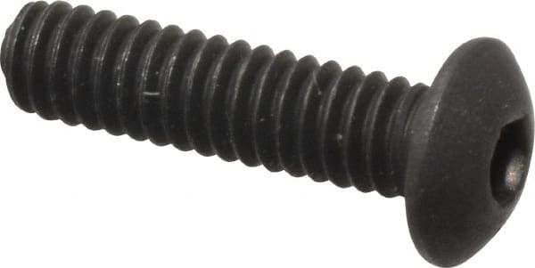 Value Collection - #5-40 UNC Hex Socket Drive, Button Screw - Alloy Steel, Black Oxide Finish, Fully Threaded, 1/2" Length Under Head - Eagle Tool & Supply