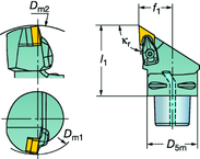 C5-CDJNR-35060-15-4 Capto® and SL Turning Holder - Eagle Tool & Supply