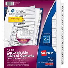 AVERY - Tabs, Indexes & Dividers Indexes & Divider Type: Preprinted Tab Dividers Size: 8 1/2 x 11 - Eagle Tool & Supply
