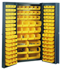38 x 24 x 72'' (132 Bins Included) - Bin Storage Cabinet - Eagle Tool & Supply