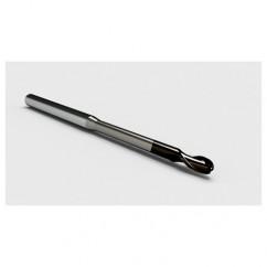 .035 Dia. - .053" LOC - 1-1/2" OAL 2 FL Ball Nose Carbide End Mill with .053 Reach-Nano Coated - Eagle Tool & Supply