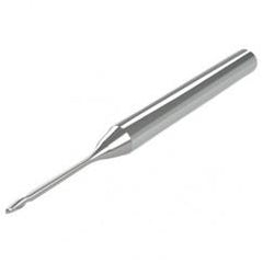 .0781 Dia. - .117" LOC - 2" OAL 2 FL Ball Nose Carbide End Mill with .900 Reach - Uncoated - Eagle Tool & Supply