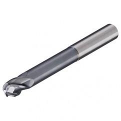 8mm Dia. - 100mm OAL - AlTiN-CBD-30°-Center Cut-Long Reach Ball Nose HP End Mill-4 FL - Eagle Tool & Supply