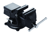 4" General Purpose Vise - Cast Iron - Serrated Jaws - Swivel Base - Built in Anvil - Eagle Tool & Supply