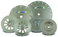 5 x 5/8-11 - 24 Grit - Diamond X Depressed Center Grinding Wheels - Type 29 - Eagle Tool & Supply