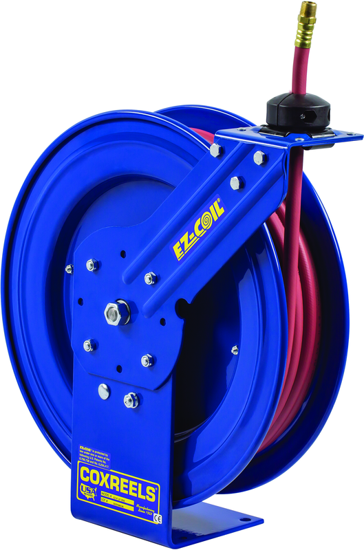 #EZ-P-LP-325 For 3/8" x 25' Hose Safety Series Spring Rewind Hose Reel - Eagle Tool & Supply