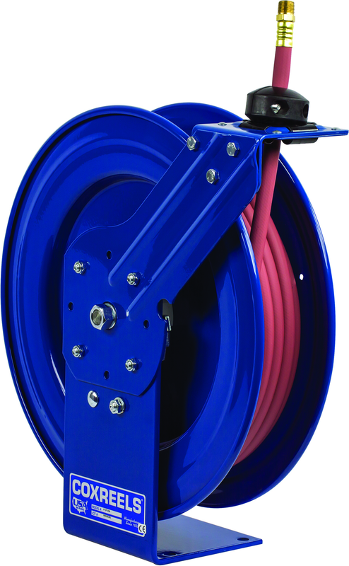 #P-LP-125 For 1/4" x 25' Hose Low Pressure Spring Rewind Hose Reel w/ Hose - Eagle Tool & Supply