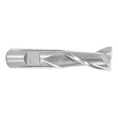 2 Dia. x 4-1/8 Overall Length 2-Flute Square End High Speed Steel SE End Mill-Round Shank-Center Cut-Uncoated - Eagle Tool & Supply