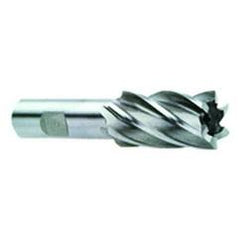 15/16 Dia. x 4-1/8 Overall Length 6-Flute Square End High Speed Steel SE End Mill-Round Shank-Center Cut-Uncoated - Eagle Tool & Supply