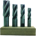 4 Pc. HSS Roughing End Mill Set - Eagle Tool & Supply