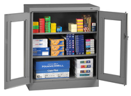 36"W x 18"D x 42"H Counter High C-Thru Knocked-Down Cabinet w/2 Adj. Shelves - Eagle Tool & Supply