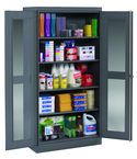 36"W x 18"D x 72"H C-Thru Storage Cabinet, Knocked-Down, with 4 Adj. Shelves, Easy Viewing into Cabinet - Eagle Tool & Supply