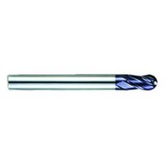 1/4" Dia. - 3-1/8" OAL - AlTiN CBD-Ball Nose HP End Mill-4 FL - Eagle Tool & Supply