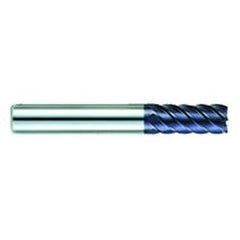 5/8" Dia. - 1-3/4" LOC - 4-1/4" OAL - .030 Radius 6 FL Carbide S/E HP End Mill-AlTiN - Eagle Tool & Supply
