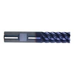 3/4" Dia. - 1-5/8" LOC - 4" OAL - .030 Radius 6 FL Carbide S/E HP End Mill-TiAlN-x - Eagle Tool & Supply