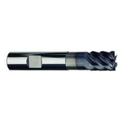 3/4" Dia. - 1" LOC - 4" OAL - .060 Radius 6 FL Carbide S/E HP End Mill-TiAlN-x - Eagle Tool & Supply