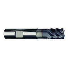 3/4" Dia. - 1" LOC - 4" OAL - .030 Radius 6 FL Carbide S/E HP End Mill-TiAlN-x - Eagle Tool & Supply