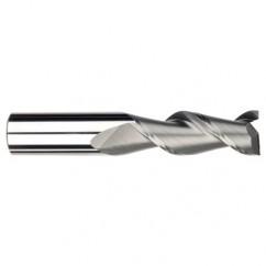 3/8" Dia. - 1-1/2" LOC - 3-1/4" OAL - .030 Radius 2 FL Carbide S/E HP End Mill-Uncoated - Eagle Tool & Supply
