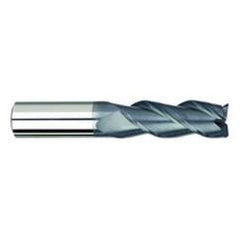 3/8" Dia. - 1/2" LOC - 2" OAL - .030 Radius 3 FL Carbide S/E HP End Mill-AlTiN - Eagle Tool & Supply