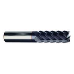 1" Dia. - 2" LOC - 4" OAL - .030 Radius 6 FL Carbide S/E HP End Mill-TiAlN-x - Eagle Tool & Supply