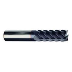 1" Dia. - 2" LOC - 4" OAL - .030 Radius 6 FL Carbide S/E HP End Mill-TiAlN-x - Eagle Tool & Supply