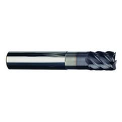 3/4" Dia. - 1" LOC - 4" OAL - .030 Radius 6 FL Carbide S/E HP End Mill-TiAlN-x - Eagle Tool & Supply