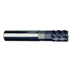 3/4" Dia. - 1" LOC - 4" OAL - .030 Radius 6 FL Carbide S/E HP End Mill-TiAlN-x - Eagle Tool & Supply