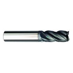 1/4 Dia. x 4 Overall Length 4-Flute .030 C/R Solid Carbide SE End Mill-Round Shank-Center Cut-AlCrN-X - Eagle Tool & Supply