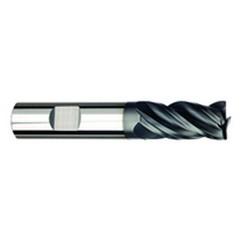 1/2" Dia. - 1-1/4" LOC - 3" OAL - .125 Radius 4 FL Carbide S/E HP End Mill-AlTiNx - Eagle Tool & Supply