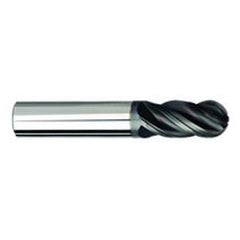 3/8" Dia. - 2-1/2" OAL - AlTiNX CBD-Ball End HP End Mill-4 FL - Eagle Tool & Supply