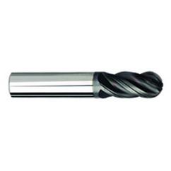 3/16" Dia. - 2" OAL - AlTiNX CBD-Ball End HP End Mill-4 FL - Eagle Tool & Supply