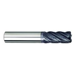 5/8" Dia. - 1-1/4" LOC - 3-1/2" OAL - .060 Radius 5 FL Carbide S/E HP End Mill-TiAlN - Eagle Tool & Supply