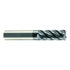 3/8" Dia. - 2" LOC - 4" OAL - .030 Radius 5 FL Carbide S/E HP End Mill-AlCrN-X - Eagle Tool & Supply
