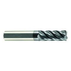 3/8" Dia. - 2" LOC - 4" OAL - .030 Radius 5 FL Carbide S/E HP End Mill-AlCrN-X - Eagle Tool & Supply