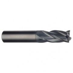 1/4 Dia. x 2 Overall Length 4-Flute Square End Solid Carbide SE End Mill-Round Shank-Center Cut-AlTiN - Eagle Tool & Supply