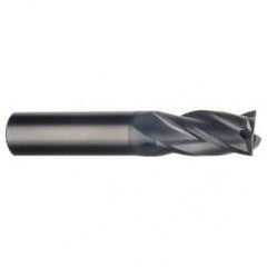 1/4 Dia. x 2 Overall Length 4-Flute Square End Solid Carbide SE End Mill-Round Shank-Center Cut-AlTiN - Eagle Tool & Supply