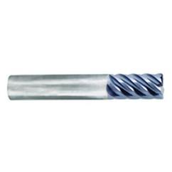 1" Dia. - 1-1/2" LOC - 4" OAL - .035 Radius 6 FL Carbide S/E HP End Mill-nACo - Eagle Tool & Supply