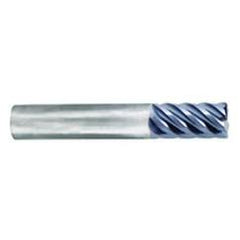 1" Dia. - 1-1/2" LOC - 4" OAL - .035 Radius 6 FL Carbide S/E HP End Mill-nACo - Eagle Tool & Supply