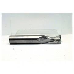 11mm Dia. x 76mm Overall Length 2-Flute Square End Solid Carbide SE End Mill-Round Shank-Center Cut-TiN - Eagle Tool & Supply