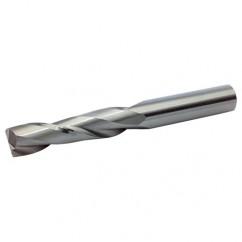 0.8mm Dia. x 45mm Overall Length 2-Flute Square End Solid Carbide SE End Mill-Round Shank-Center Cutting-WXL - Eagle Tool & Supply